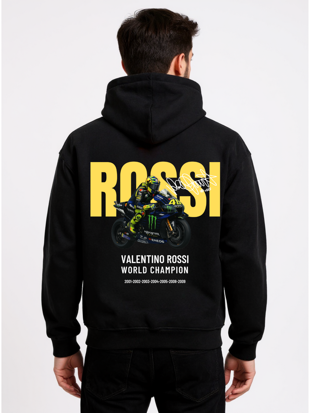 Moto GP Valentino Rossi World Champion VR46 Oversized Hoodie