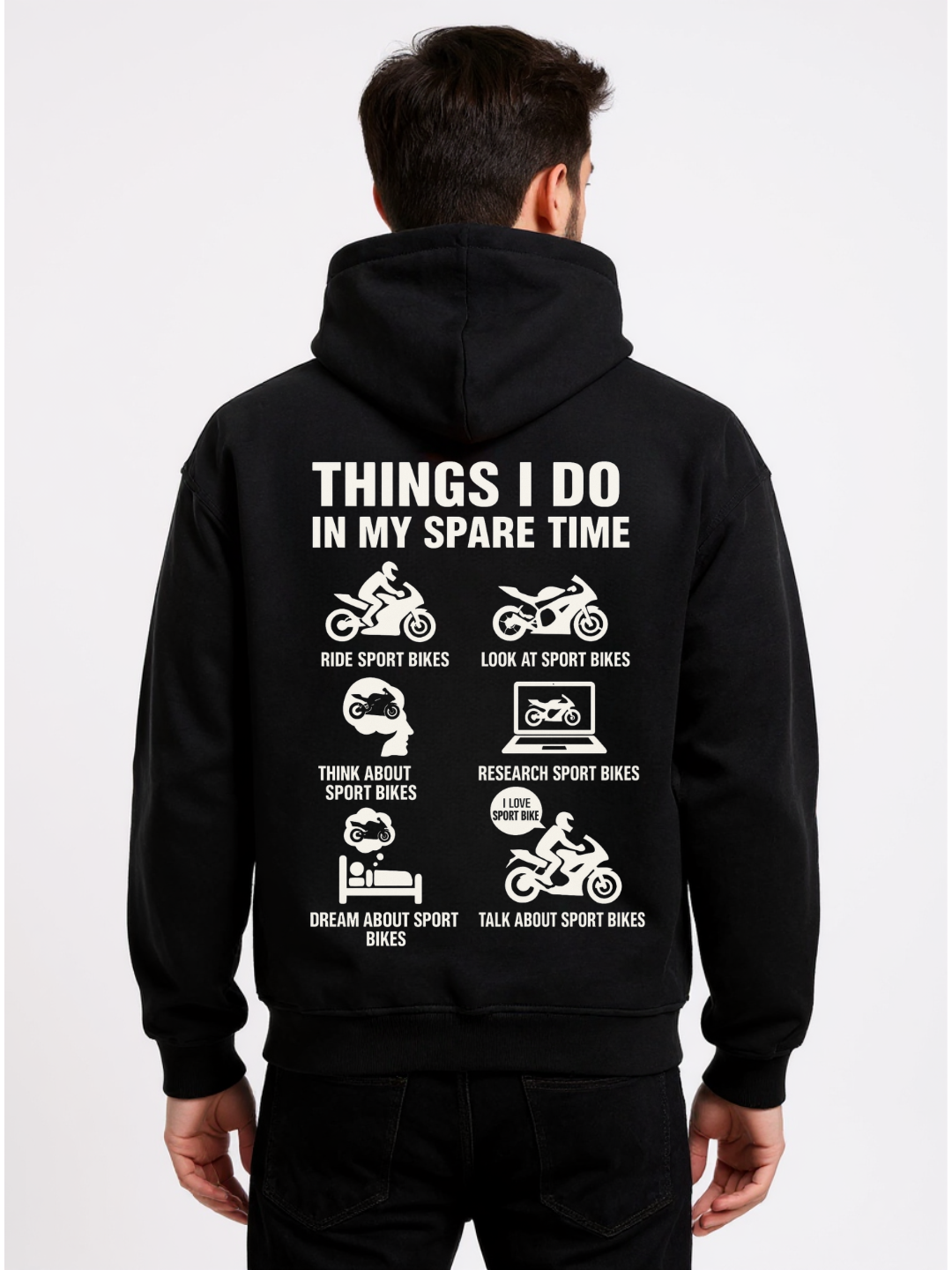 Motorcycle Sportbike Life – Things I Do in My Spare Time Oversized Hoodie