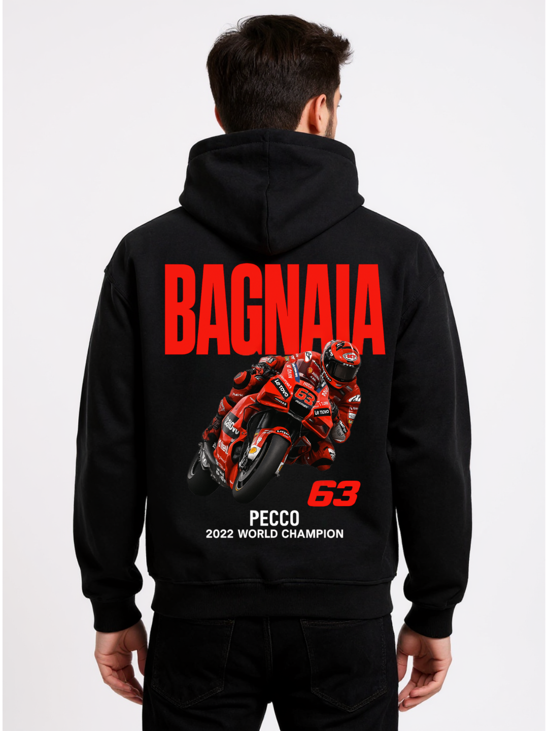 MotoGP PECCO  Francesco Bagnaia 63 Oversized Hoodie