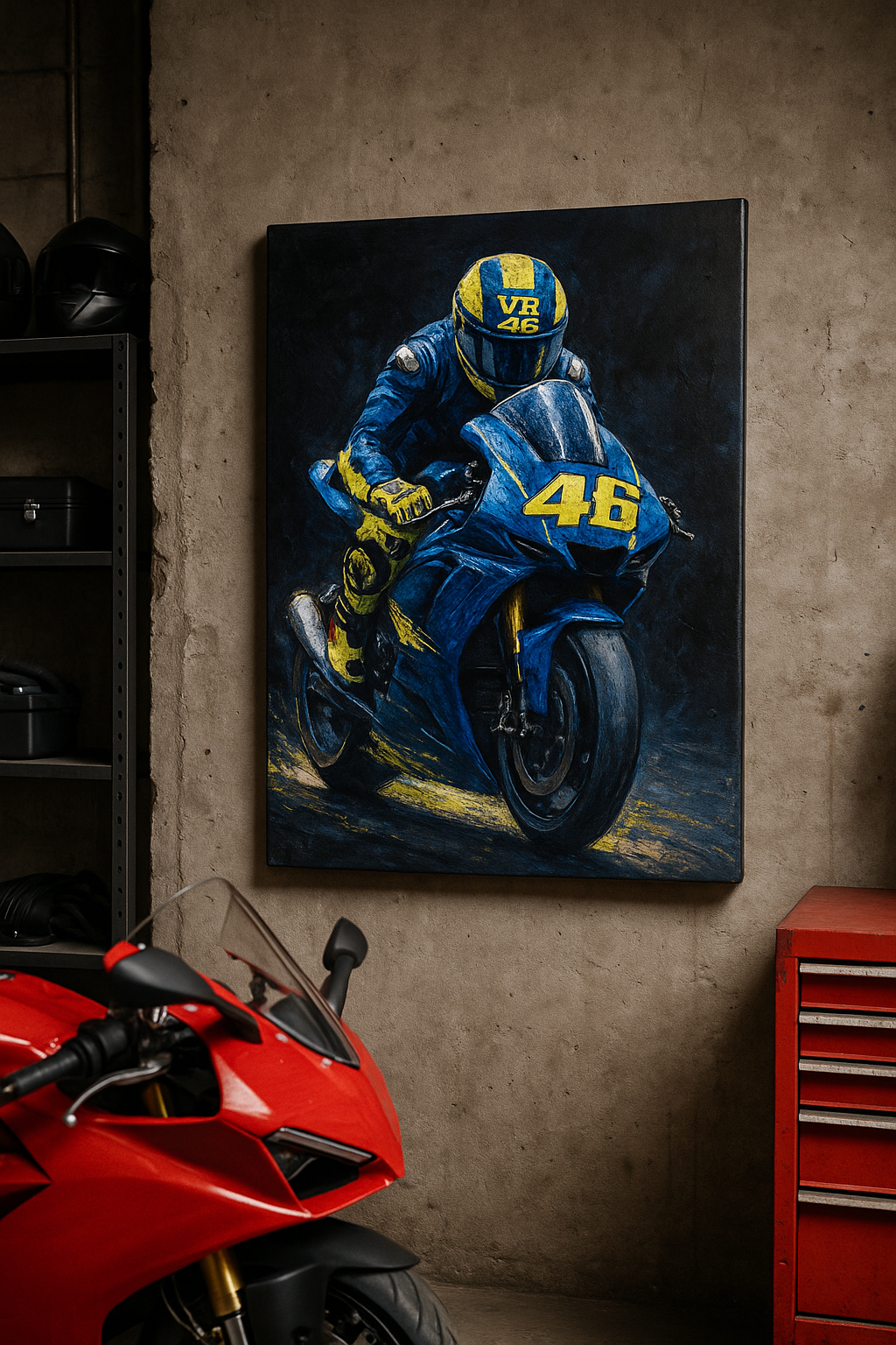 Moto GP VR46 Draw Motorcycle Canva