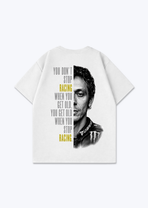 Don`t stop racing Oversized Shirt - White Back (Designed)