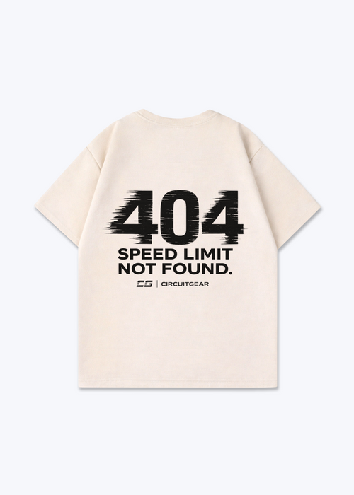 404 not found Oversized Shirt - Beige Back (Designed)