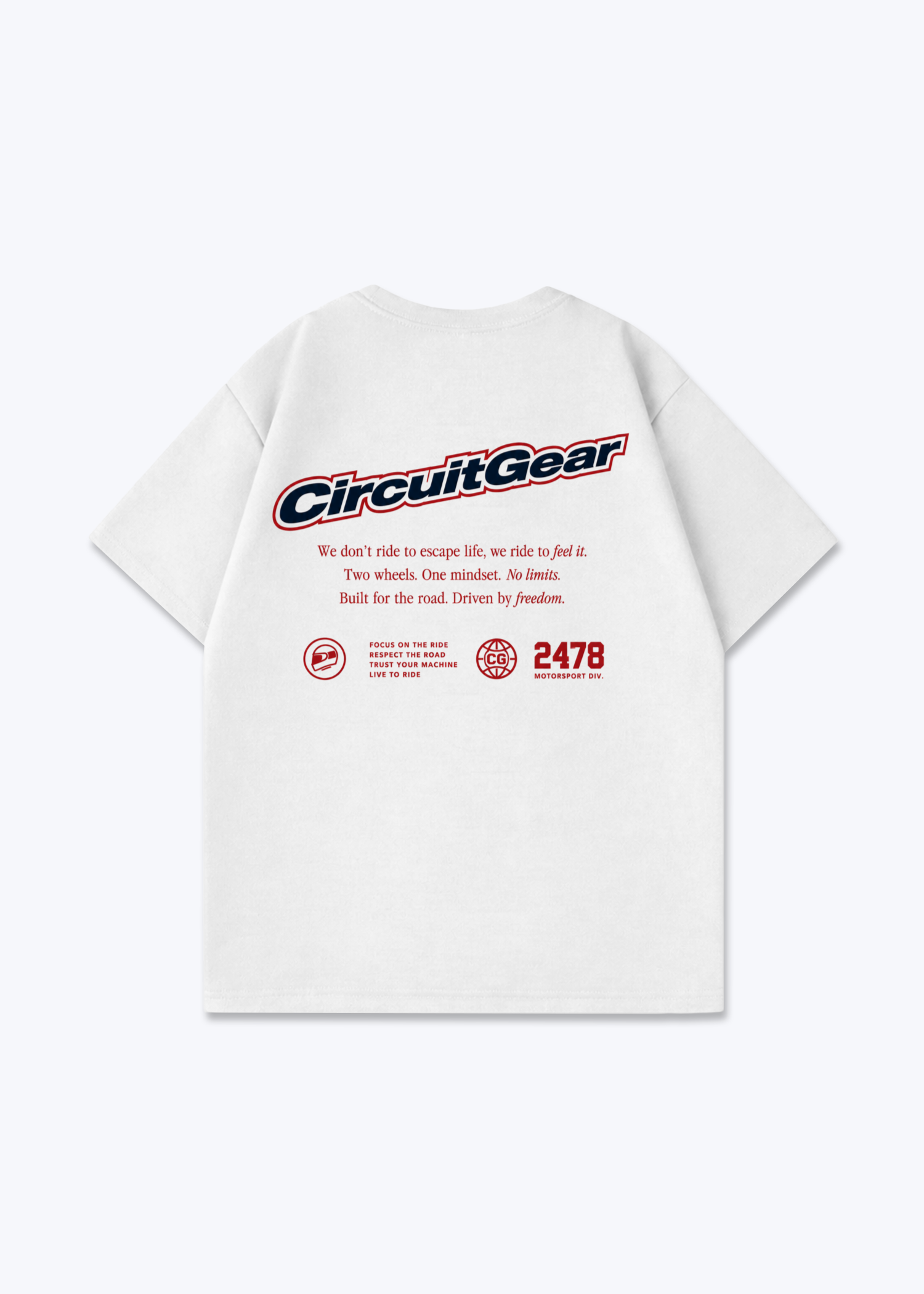 Driven by freedom Oversized Shirt - White Back (Designed)