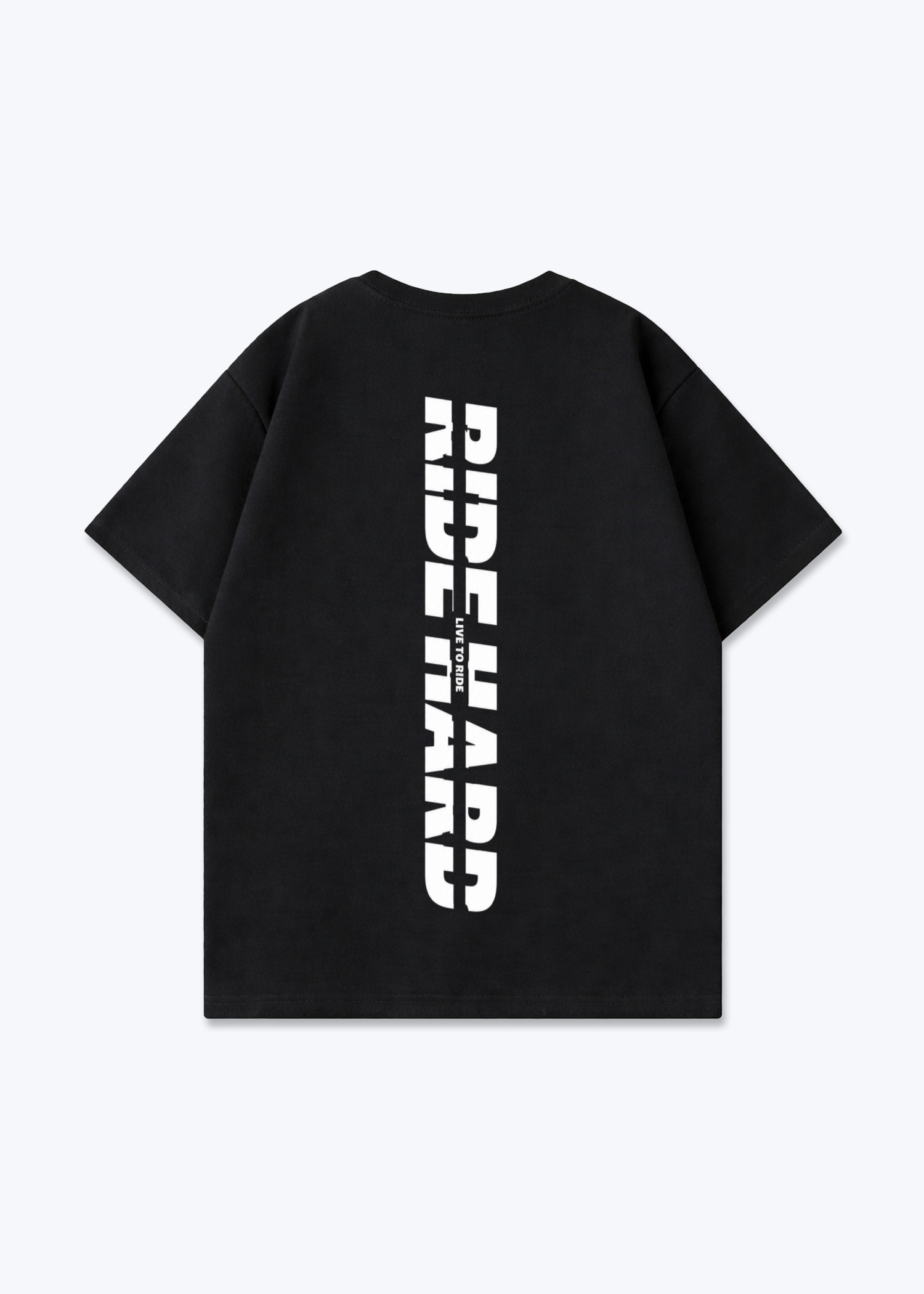 Ride hard Oversized Shirt - Black Back (Designed)