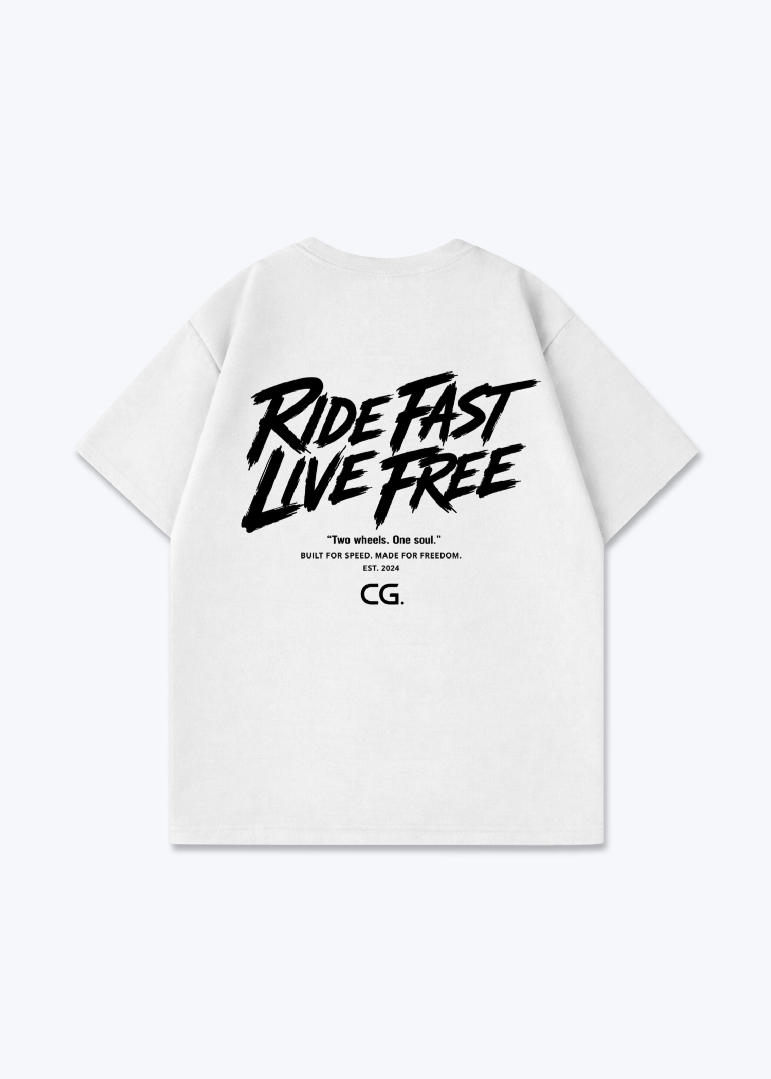 Throttle Oversized Shirt - White Back (Designed)