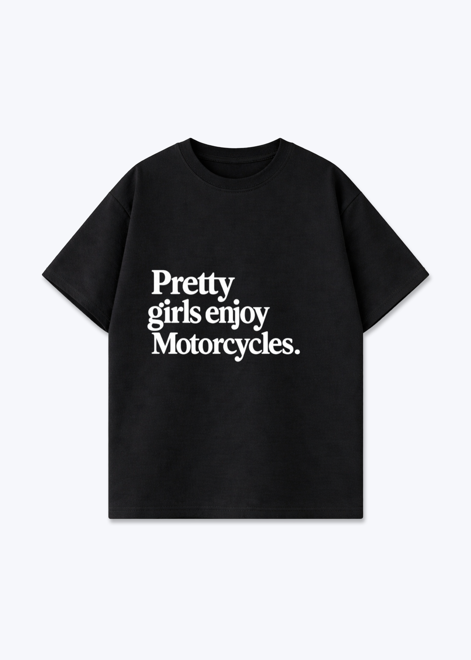 Pretty Girls Oversized Shirt - Black Front (Designed)