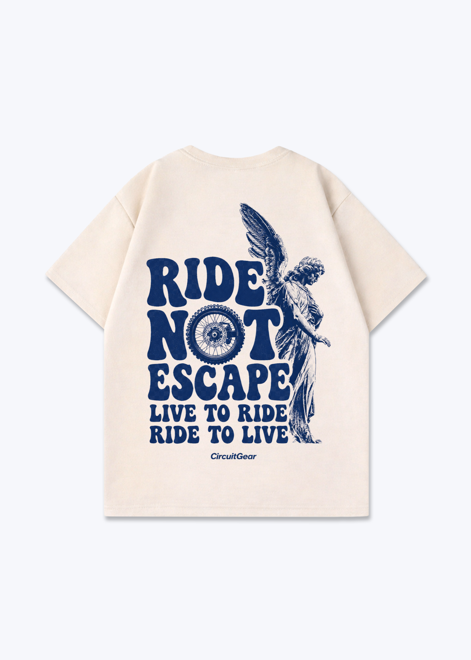 Oversized Shirt - Beige Back (Designed)