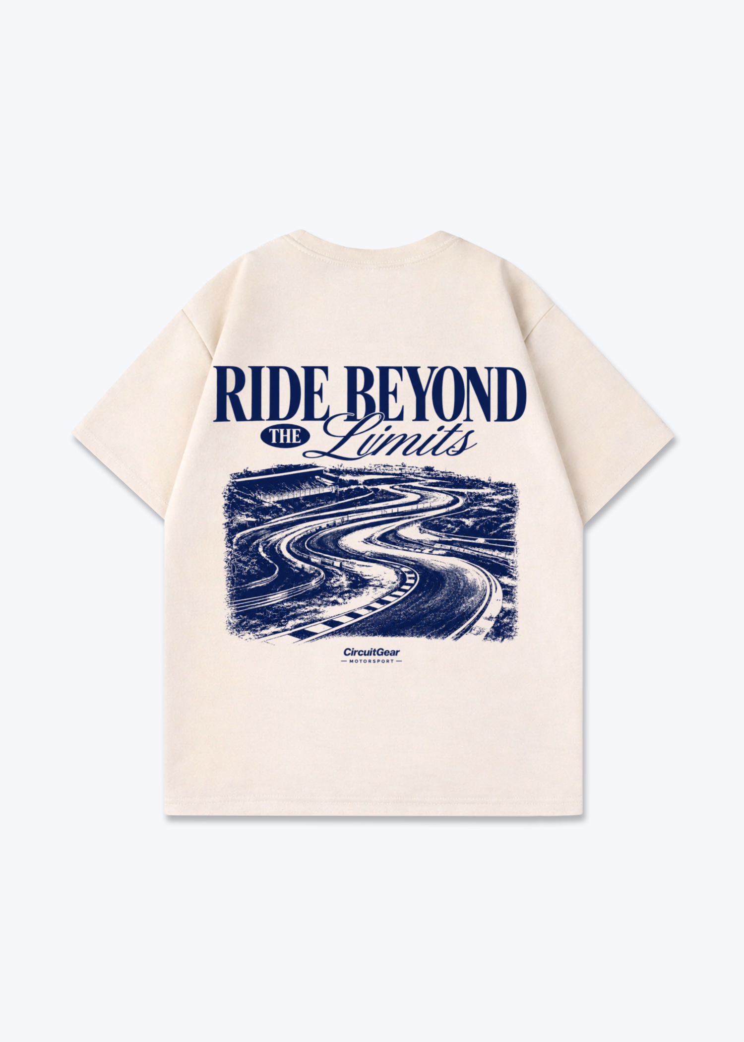 Ride beyond the limits Shirt - Beige Back (Designed)