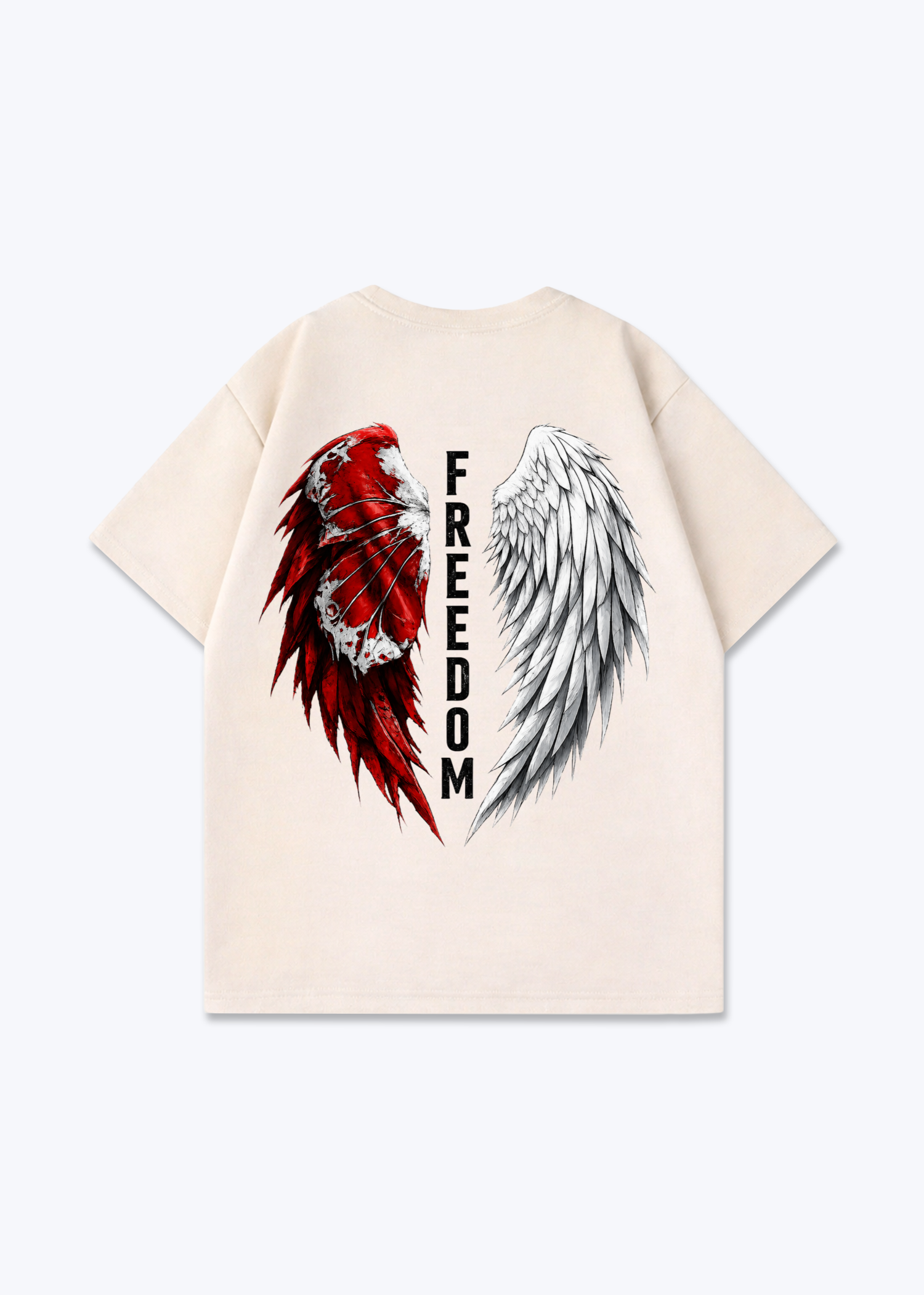 Freedom Shirt - Beige Back (Designed)