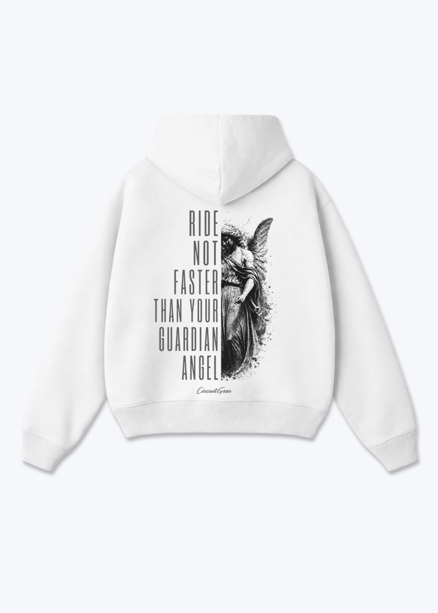 Guardian angel Oversized Hoodie - White Back (Designed)