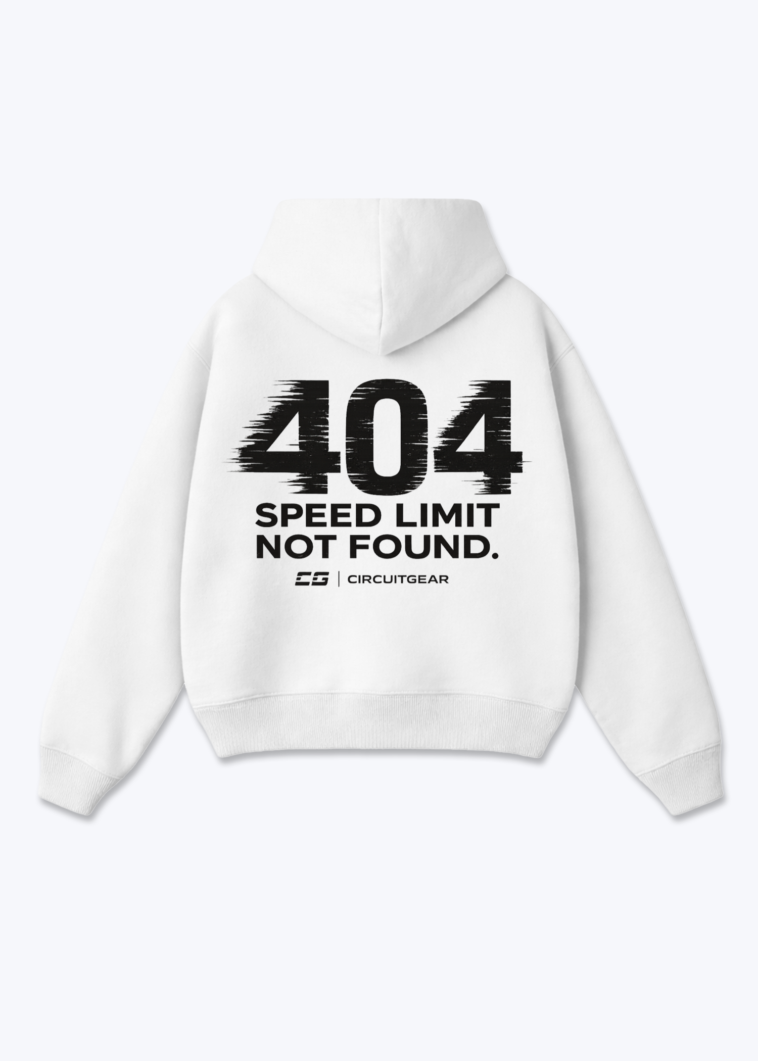 404 not found Oversized Hoodie - White Back (Designed)