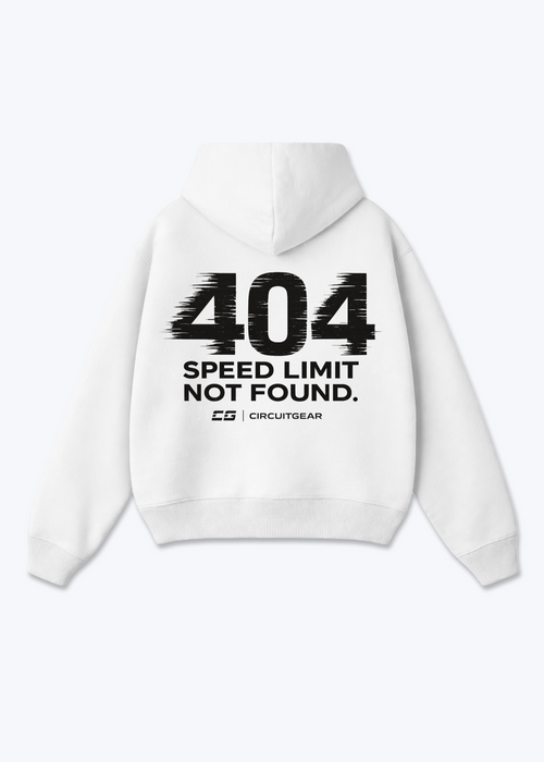 404 not found Oversized Hoodie - White Back (Designed)