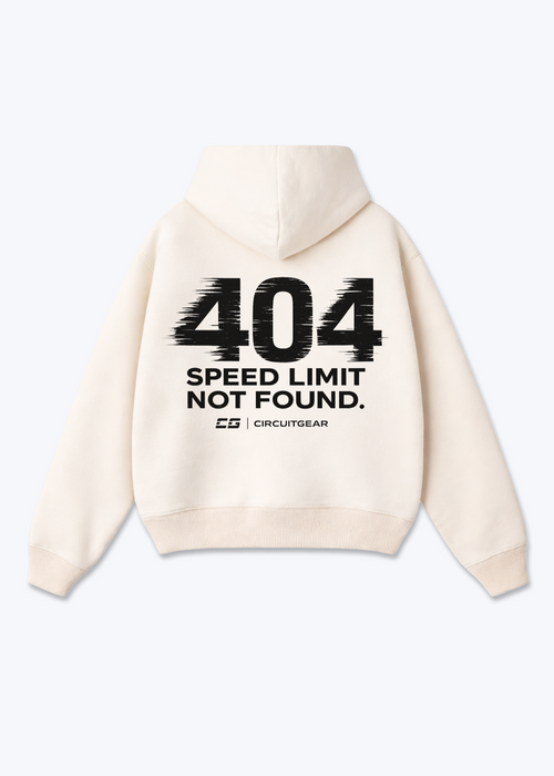 404 not found Oversized Hoodie - Beige Back (Designed)