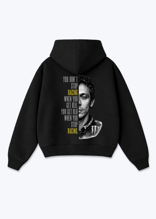 Don`t stop racing Oversized Hoodie - Black Back (Designed)