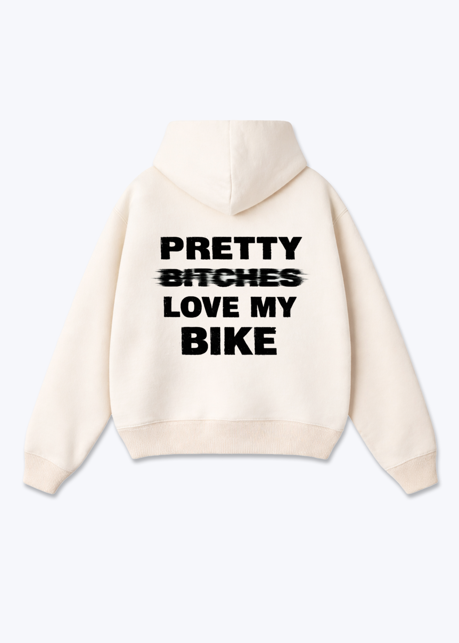 Pretty B****** Oversized Hoodie - Beige Back (Designed)