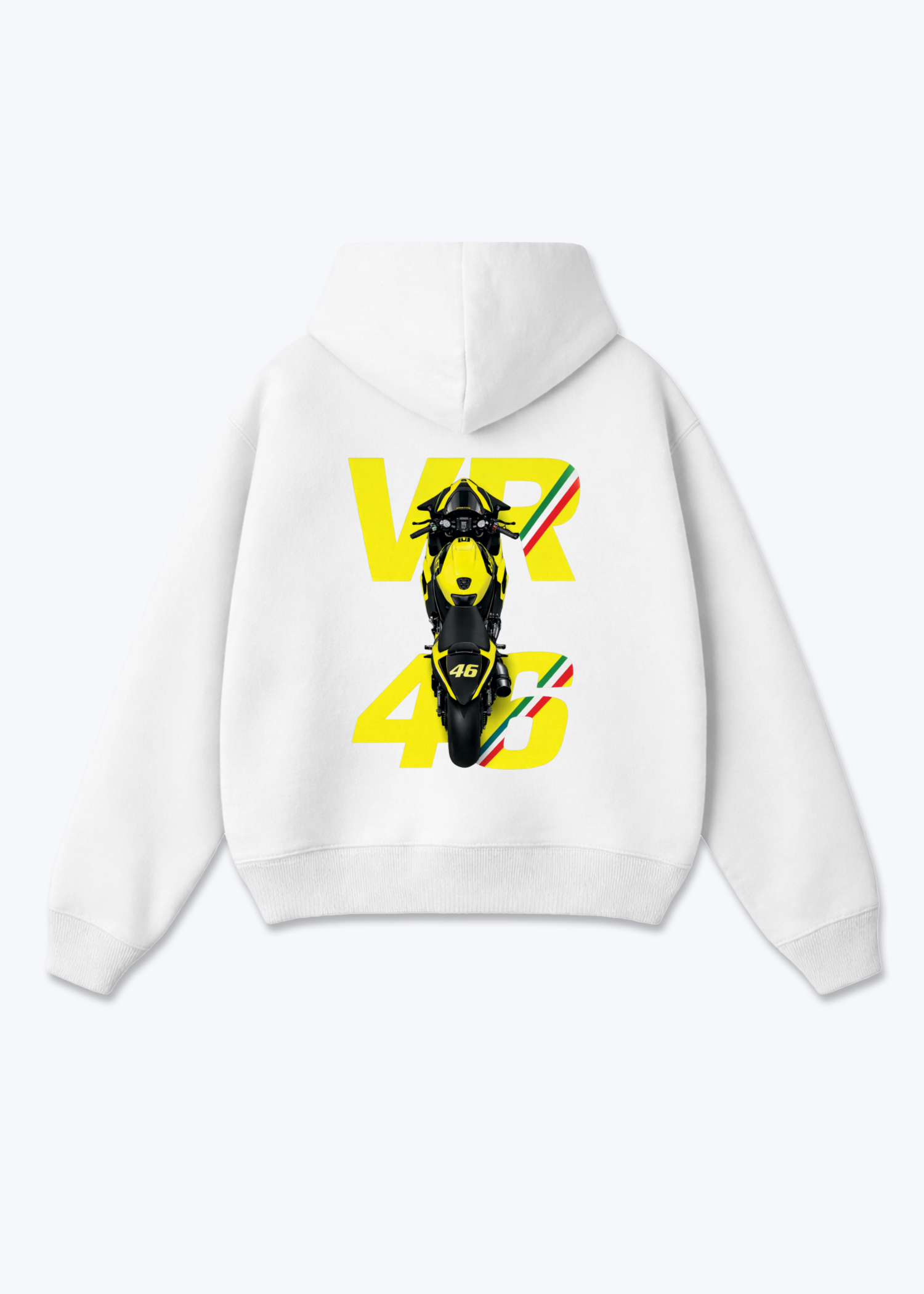 VR46 Oversized Hoodie - White Back (Designed)