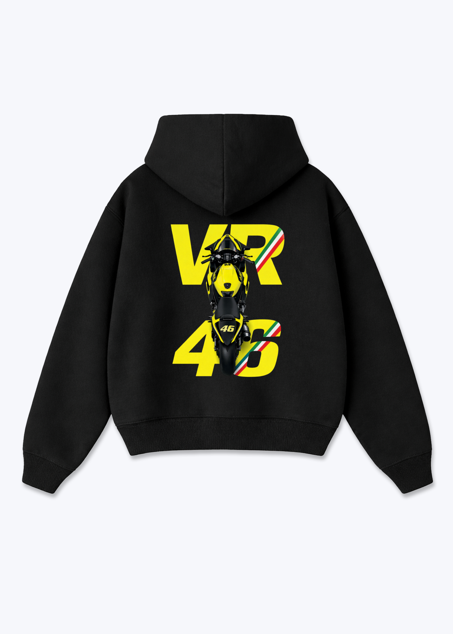 VR46 Oversized Hoodie - Black Back (Designed)