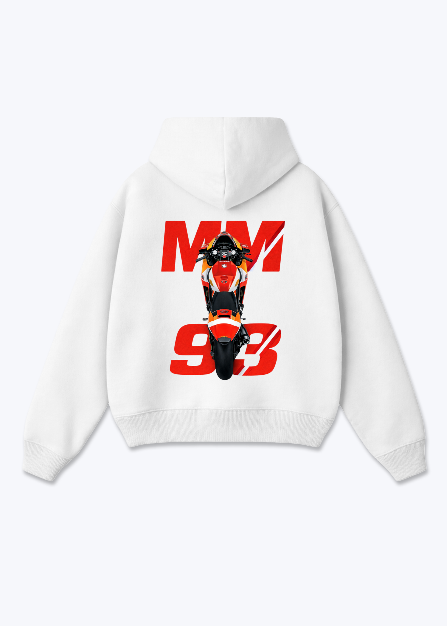 MM93 Oversized Hoodie - White Back (Designed)