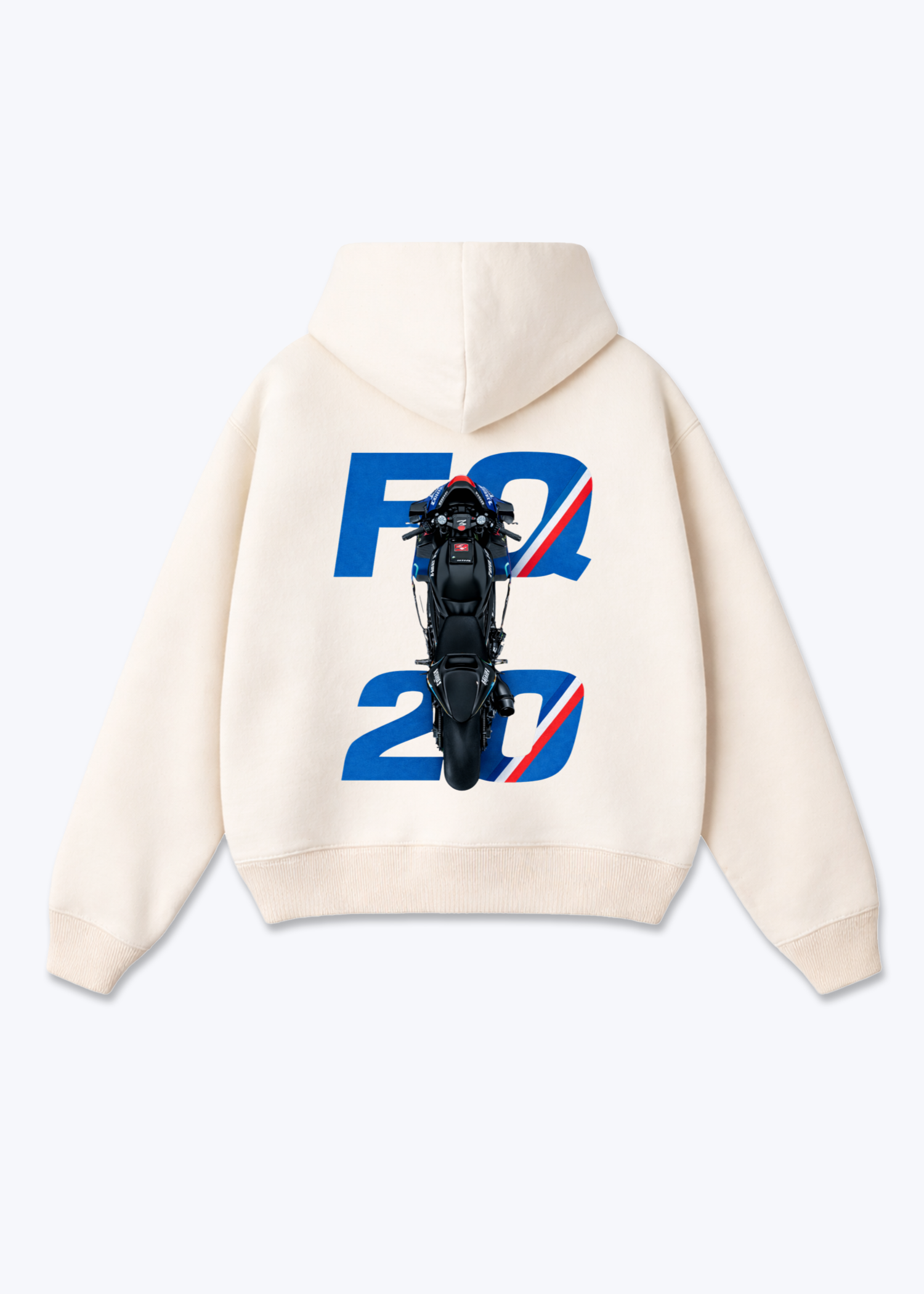FQ20 Oversized Hoodie - Beige Back (Designed)