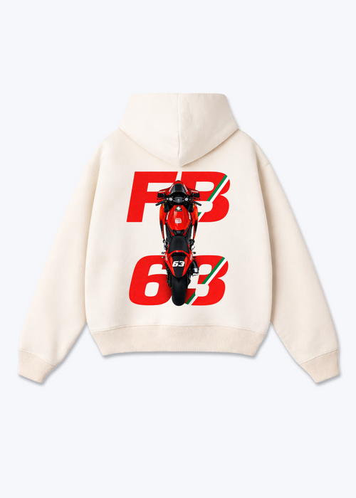 FB63 Oversized Hoodie - Beige Back (Designed)