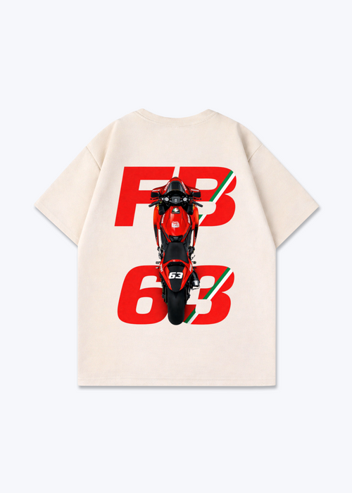 FB63 Oversized Shirt - Beige Back (Designed)