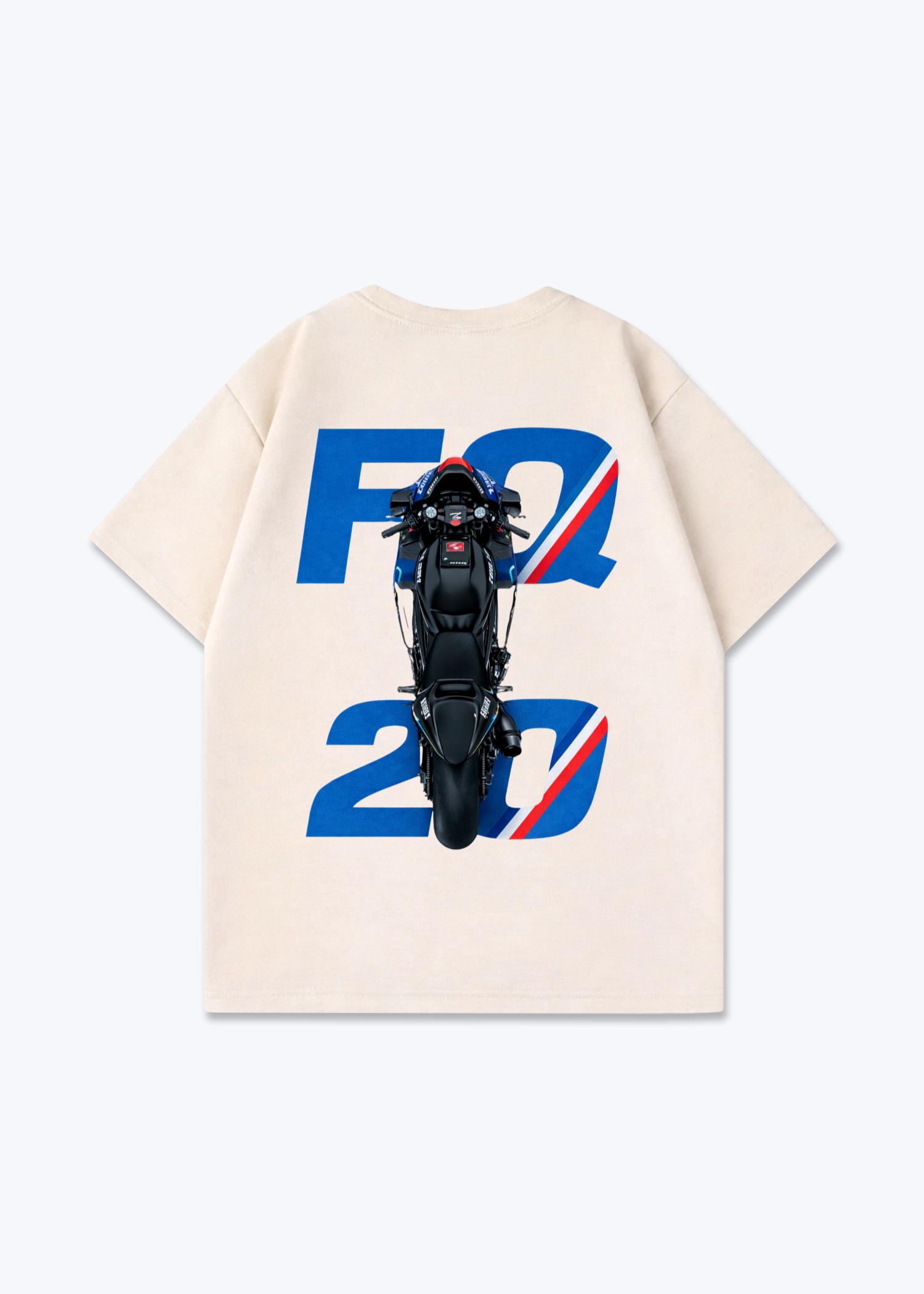 FQ20 Oversized Shirt - Beige Back (Designed)
