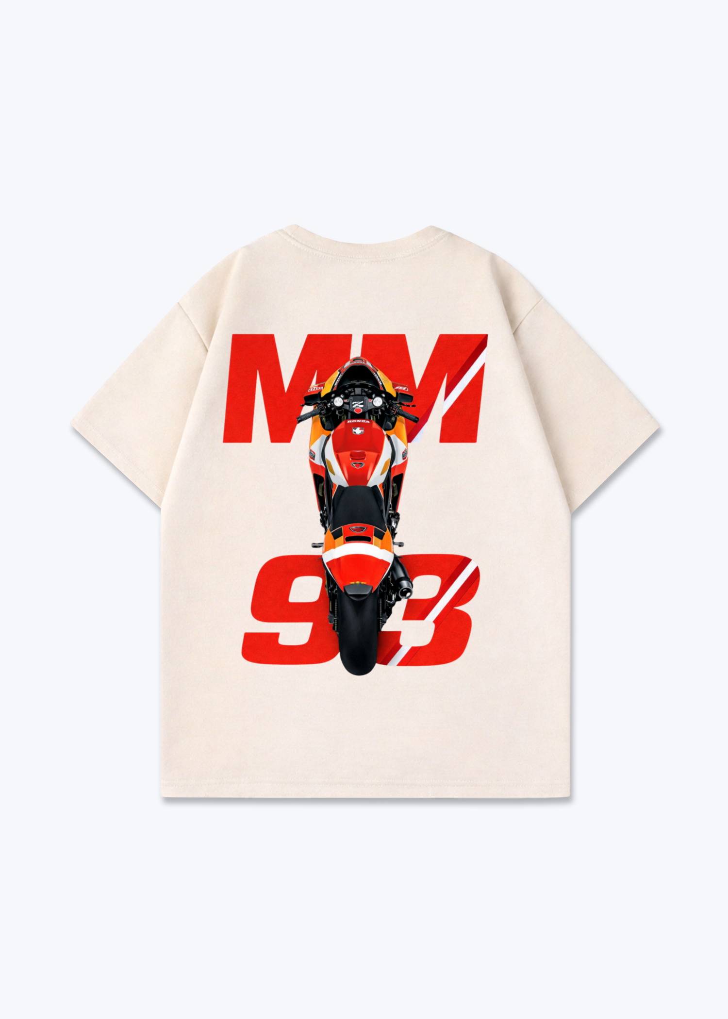 MM93 Oversized Shirt - Beige Back (Designed)