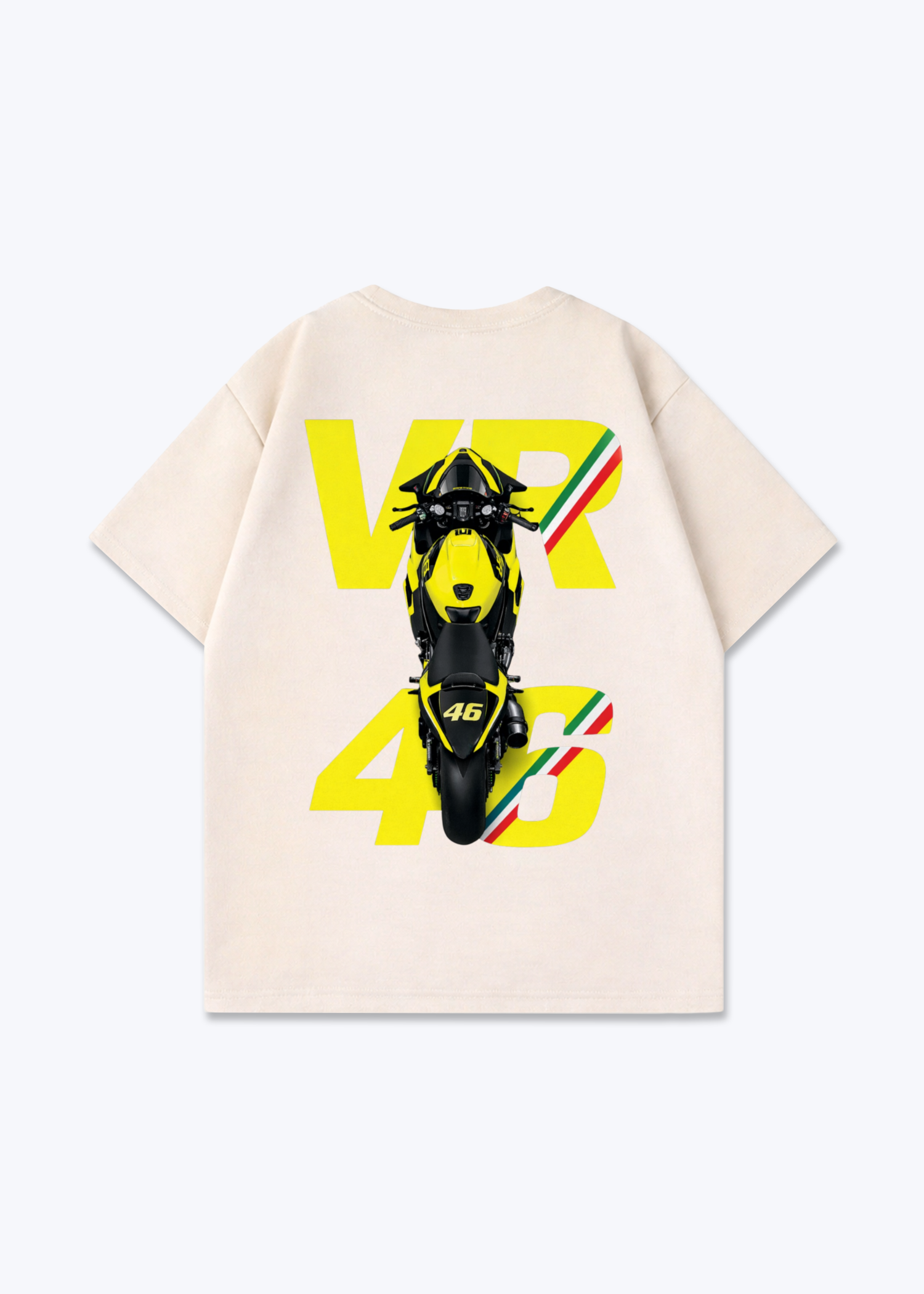VR46 Oversized Shirt - Beige Back (Designed)