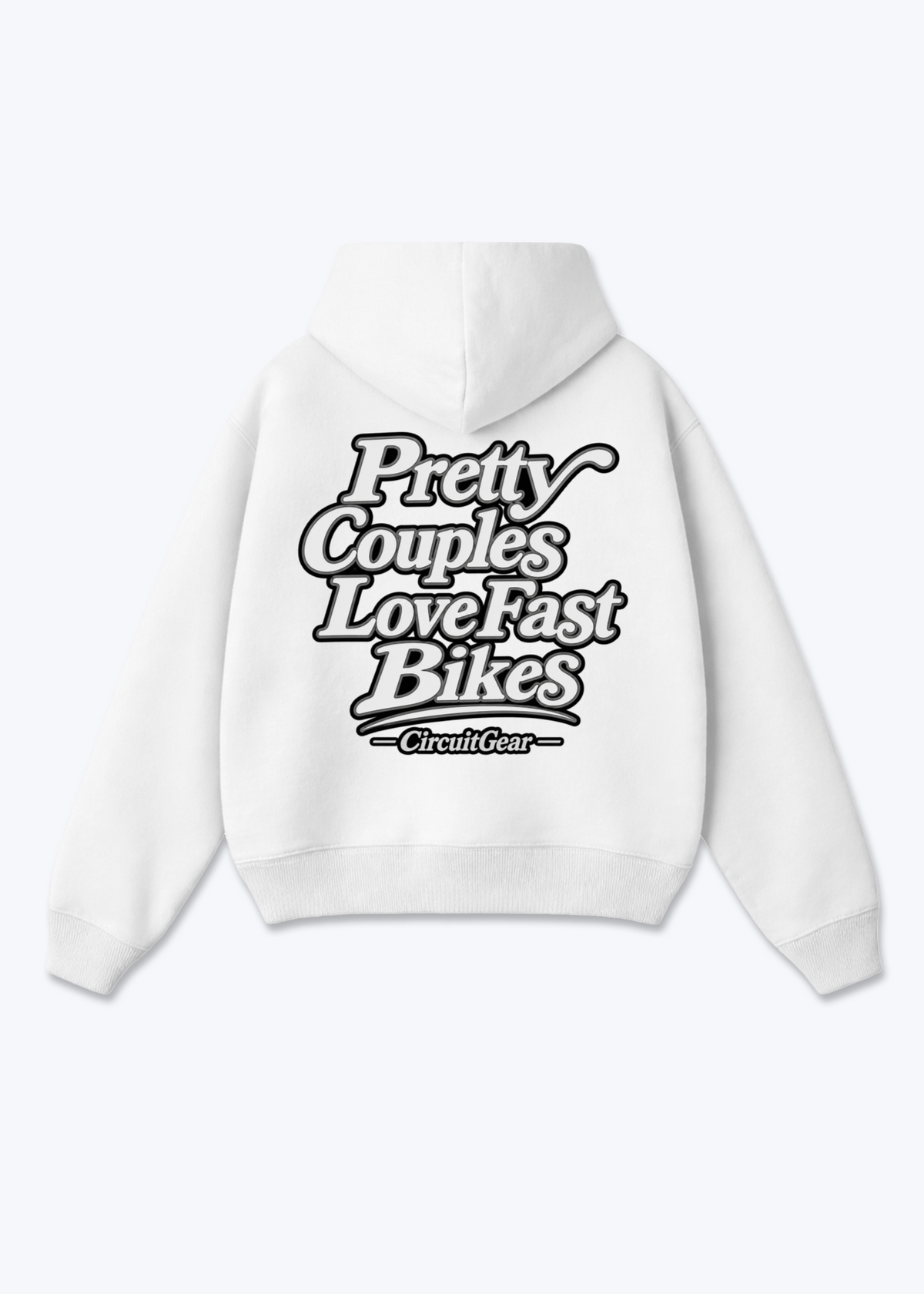 PRETTY COUPLES Oversized Hoodie - White Back (Designed)