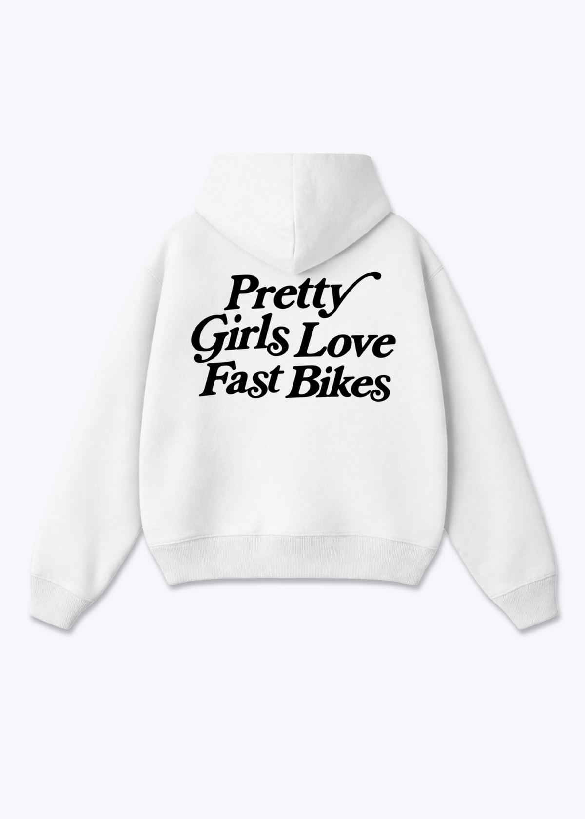 PRETTY GIRLS LOVE Oversized Hoodie - White Back (Designed)