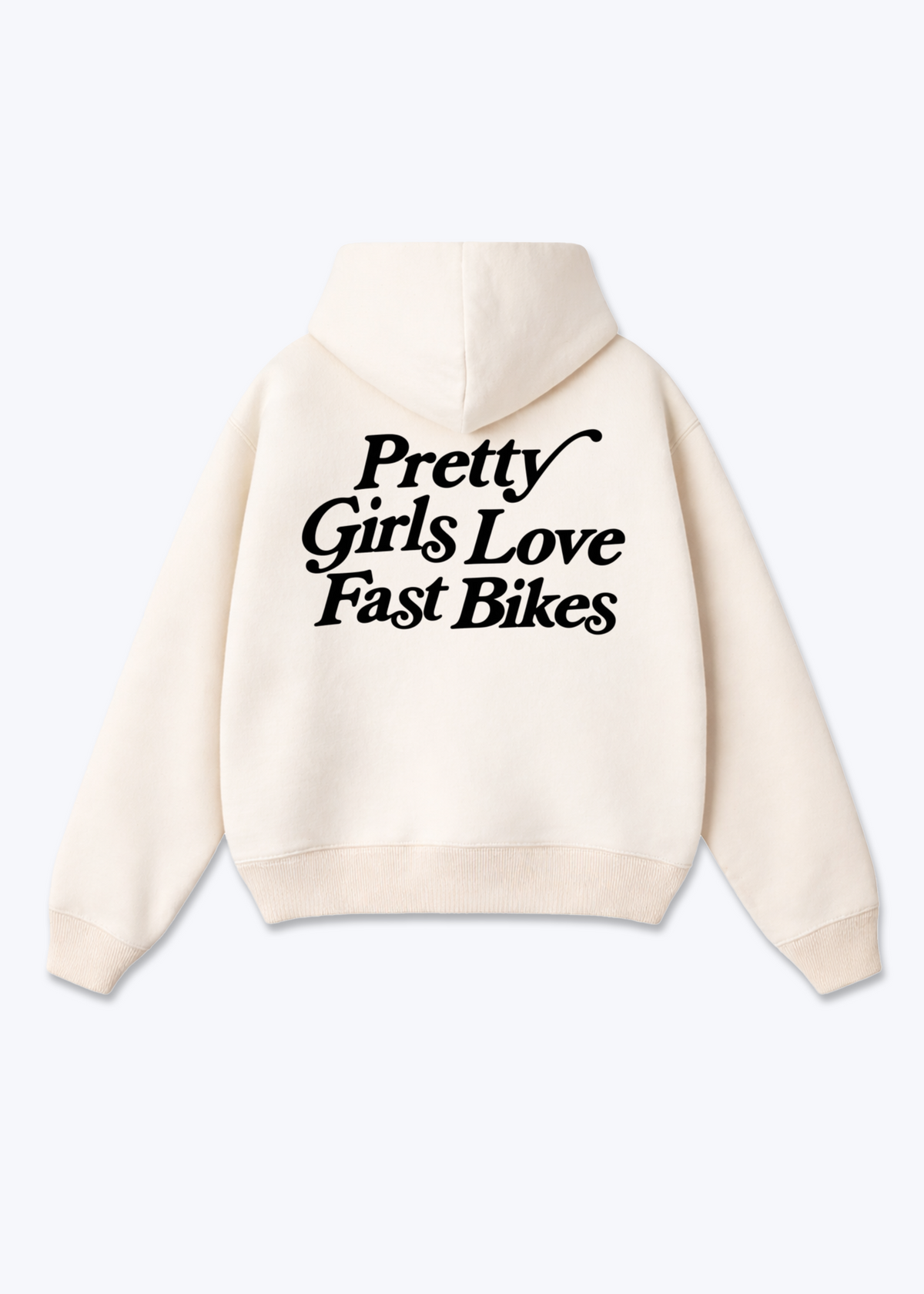 PRETTY GIRLS LOVE Oversized Hoodie - Beige Back (Designed)