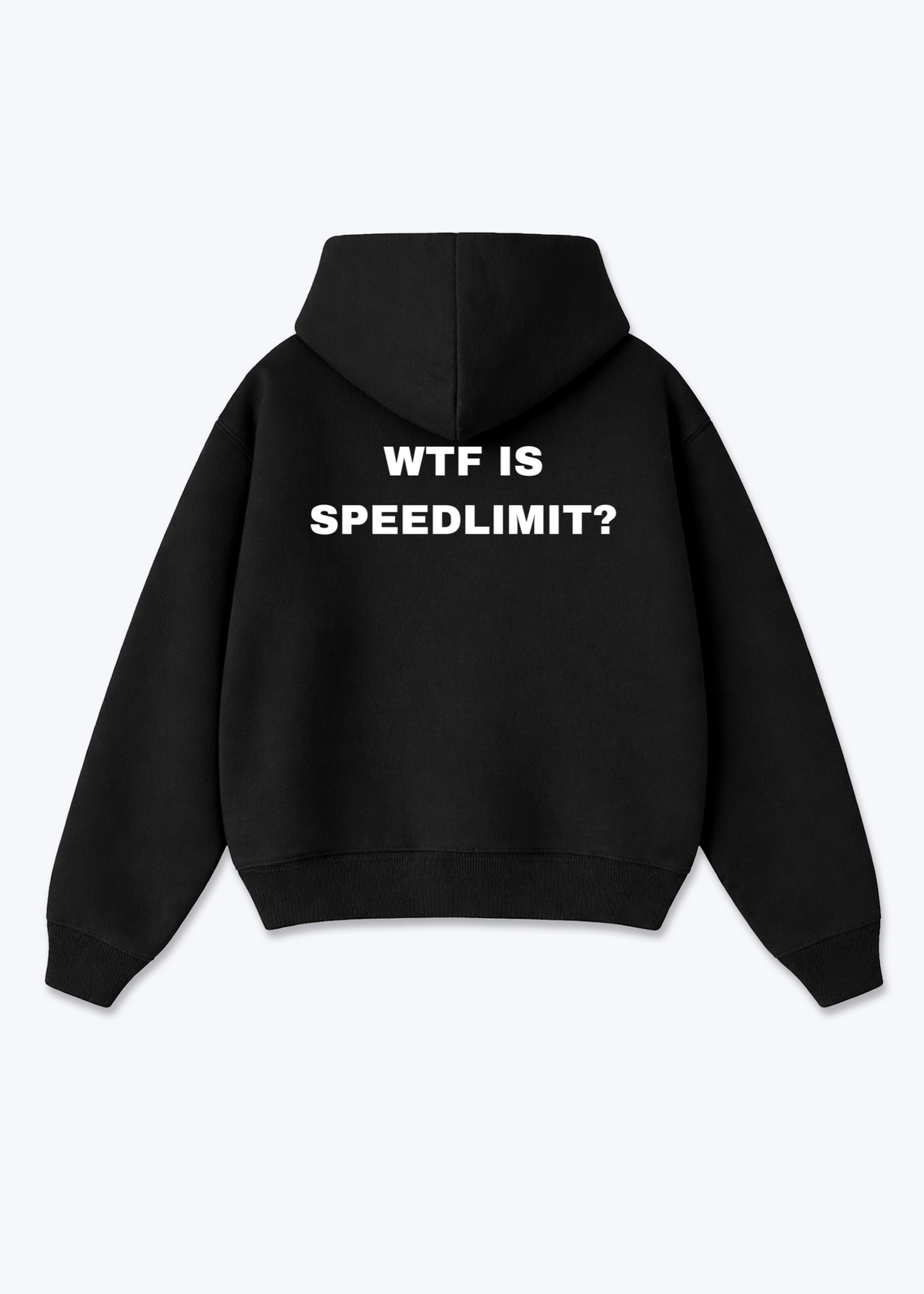 WTF IS SPEEDLIMIT Oversized Hoodie - Black Back (Designed)